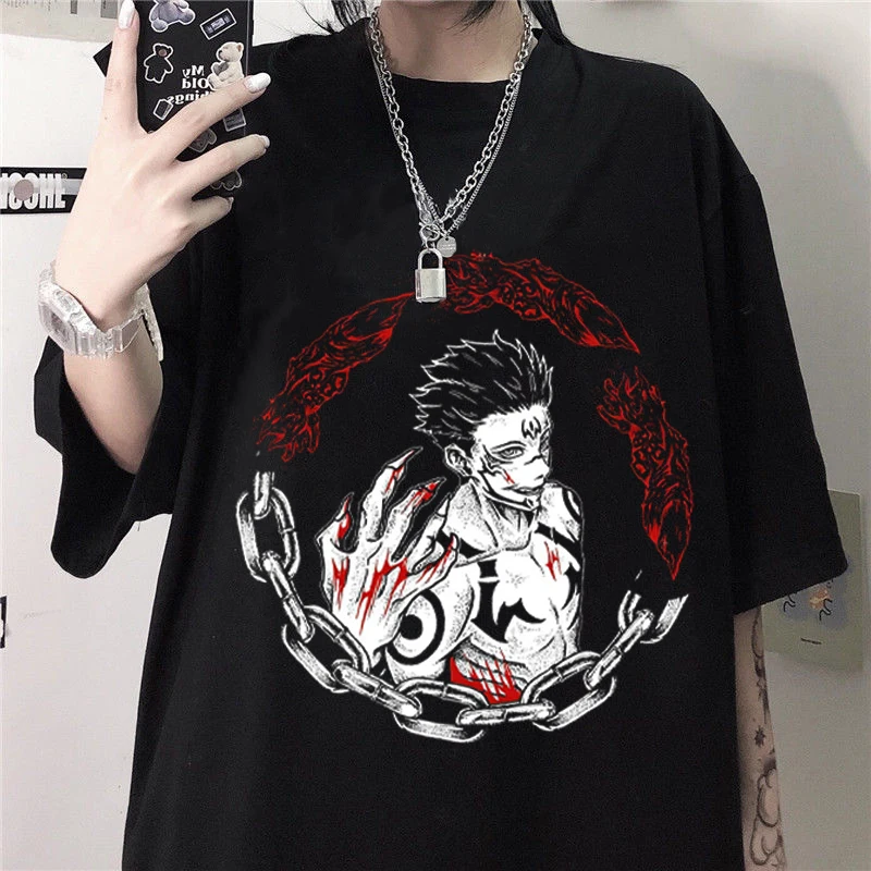 Harajuku Men's T Shirt Jujutsu Kaisen Print Tshirt Unisex Short Sleeve Tee Shirt Cartoon Anime T-shirt Man Streetwear Tops
Harajuku Men's T Shirt Jujutsu Kaisen Print Tshirt Unisex Short Sleeve Tee Shirt Cartoon Anime T-shirt Man Streetwear Tops