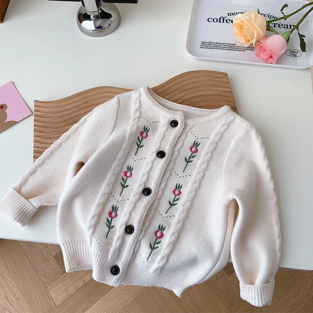 Toddler Knit Sweater Flower Spring Autumn Children Clothing Princess Girls Cardigan
Toddler Knit Sweater Flower Spring Autumn Children Clothing Princess Girls Cardigan