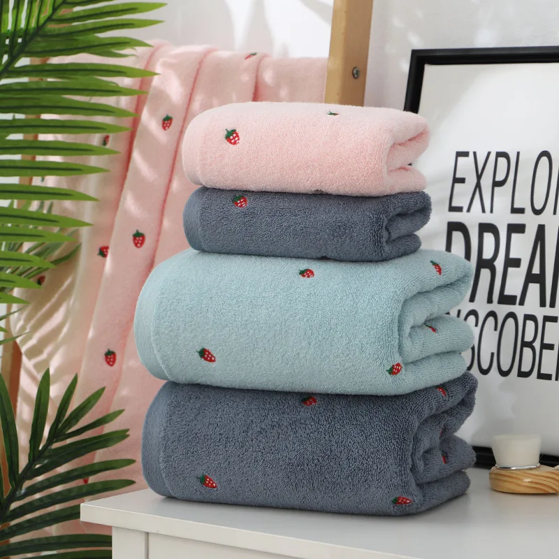Adult Bath Towel 100% Cotton Cute Strawberry Embroidery Bathroom Towel Ladies Pink Towel
Adult Bath Towel 100% Cotton Cute Strawberry Embroidery Bathroom Towel Ladies Pink Towel