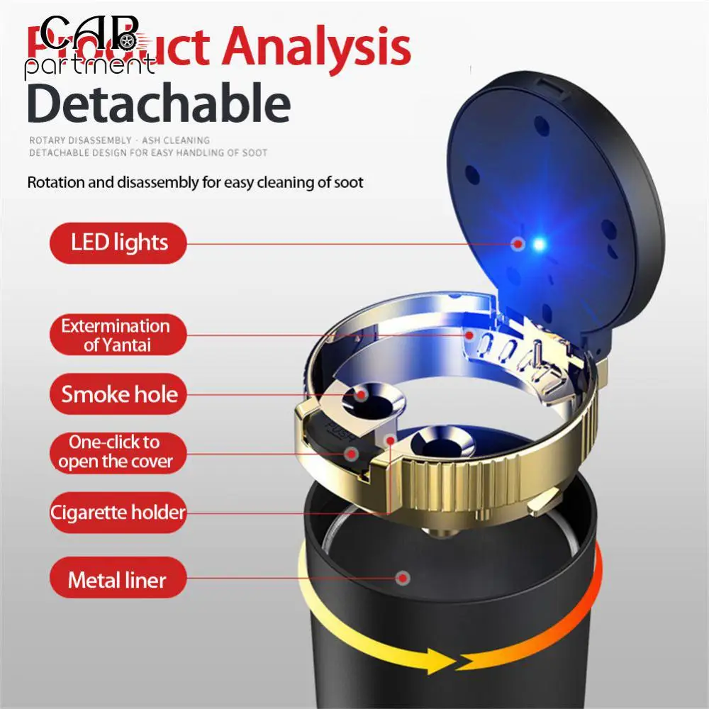 Cigarette Ash Holds Cup With Led Light Portable Automatic Light Indicator Ashtray Universal Practical Vehicle Ashtray Creative
Cigarette Ash Holds Cup With Led Light Portable Automatic Light Indicator Ashtray Universal Practical Vehicle Ashtray Creative