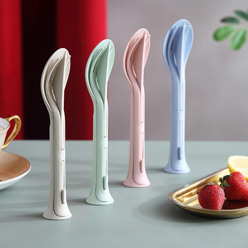 3pcs/set 3 in 1 Travel Portable Cutlery Set Japan Style Wheat Straw Knife Fork Spoon Student Dinnerware Sets Kitchen Tableware
3pcs/set 3 in 1 Travel Portable Cutlery Set Japan Style Wheat Straw Knife Fork Spoon Student Dinnerware Sets Kitchen Tableware