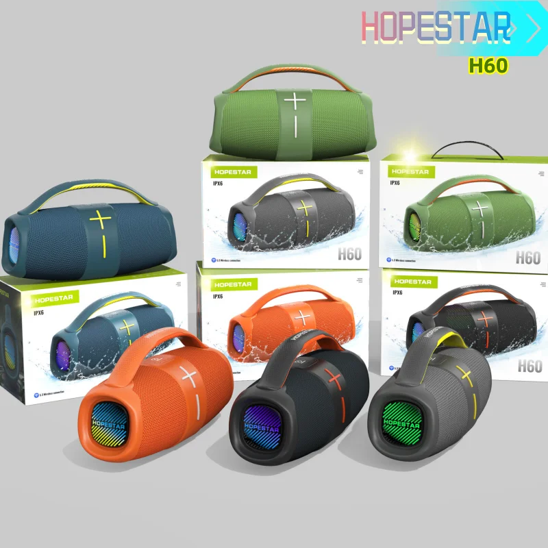 HOPESTAR H60 Outdoor Car IPX6 Waterproof and Dustproof Bluetooth Speaker TWS TF FM Long Playing Time 3000mAhm Computer Subwoofer
HOPESTAR H60 Outdoor Car IPX6 Waterproof and Dustproof Bluetooth Speaker TWS TF FM Long Playing Time 3000mAhm Computer Subwoofer