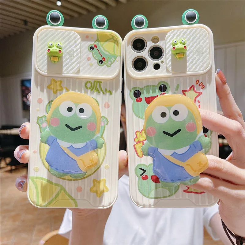 Sanrio Kero Kero Keroppi with stand Phone Cases For iPhone 13 12 11 Pro Max XR XS MAX X Back Cover
Sanrio Kero Kero Keroppi with stand Phone Cases For iPhone 13 12 11 Pro Max XR XS MAX X Back Cover