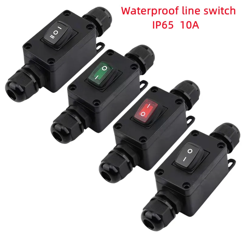 (1 PC) IP65 Waterproof 10A Heavy Duty Large Current Inline Cable On/Off Switch Max AC3~220V LED Indicator Dustproof Oil Proof
(1 PC) IP65 Waterproof 10A Heavy Duty Large Current Inline Cable On/Off Switch Max AC3~220V LED Indicator Dustproof Oil Proof