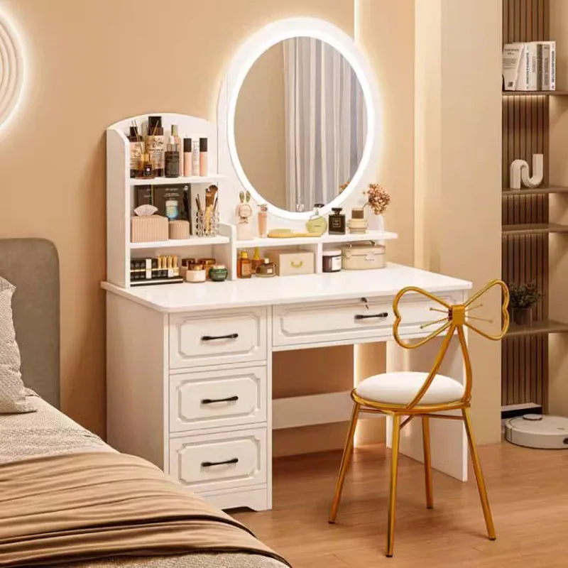 Stool Study Vanity Table Makeup Bedroom Mirror Desk Dressing Table Nail Modern Coffee Big Corner Penteadeira Trendy Furniture
Stool Study Vanity Table Makeup Bedroom Mirror Desk Dressing Table Nail Modern Coffee Big Corner Penteadeira Trendy Furniture