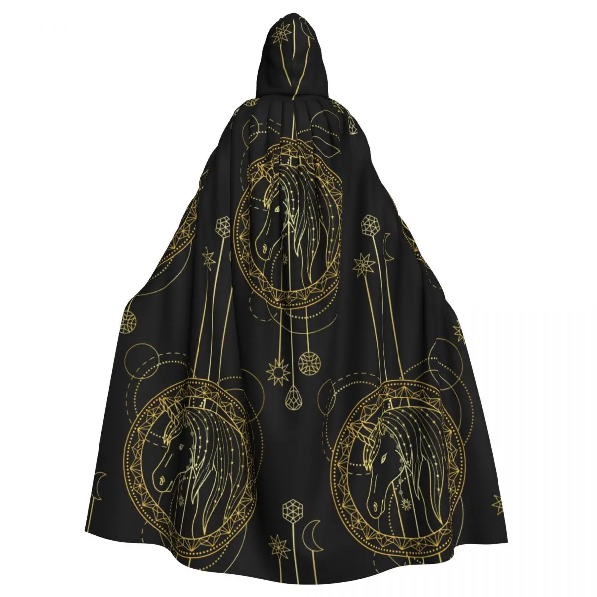 Adult Cloak Cape Hooded Gold Unicorn And Geometric Medieval Costume Witch Wicca Vampire Elf Purim Carnival Party
Adult Cloak Cape Hooded Gold Unicorn And Geometric Medieval Costume Witch Wicca Vampire Elf Purim Carnival Party
