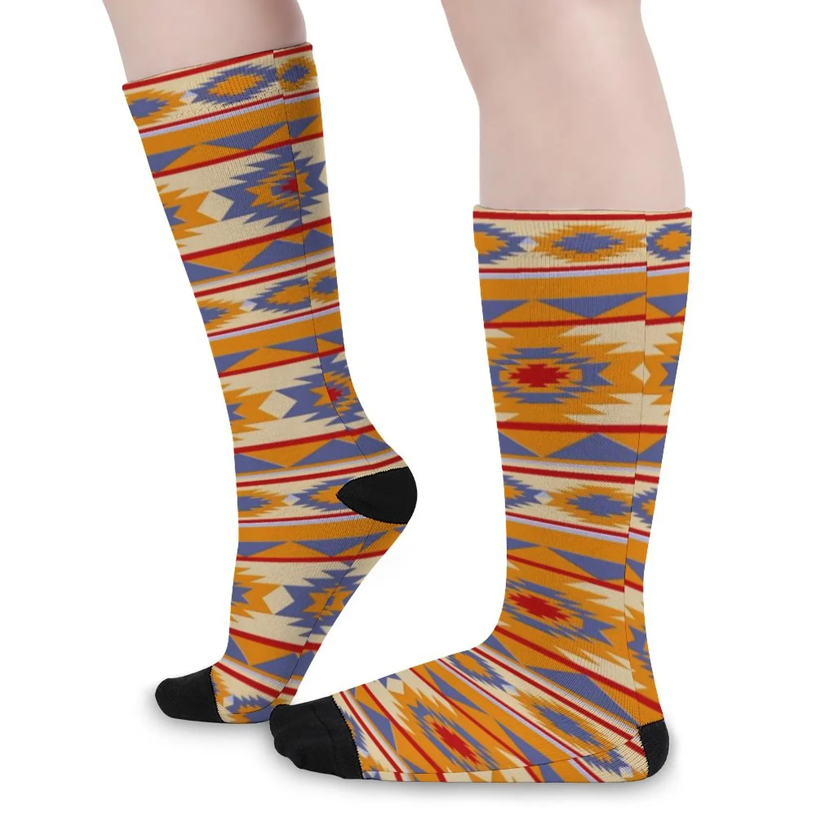 

Носки с этническим принтом, Элегантные чулки в западном стиле, весенние носки унисекс с защитой от пота, удобные носки с графическим рисунком для скейтборда