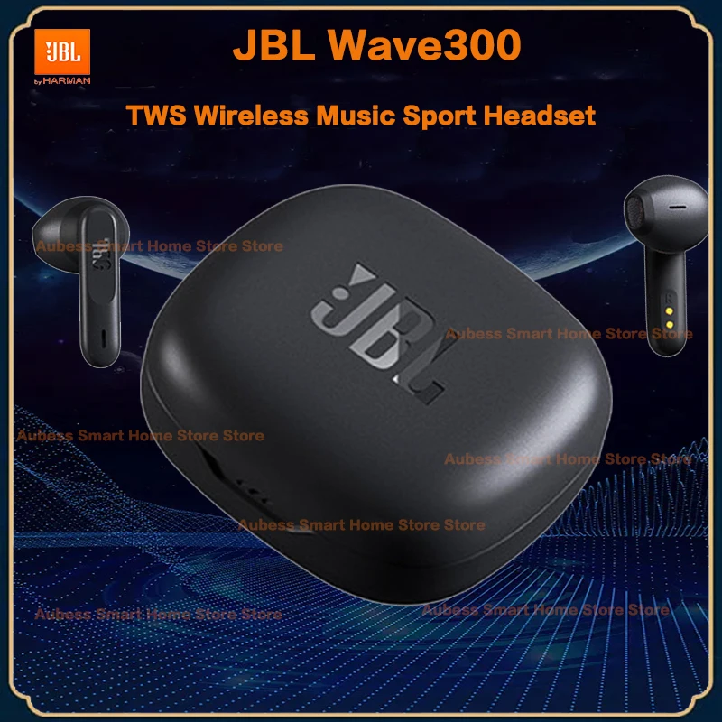 Original JBL WAVE300 TWS Wireless Headphones In-Ear Stereo Sports Headphones Bluetooth-Compatible With Noise Cancelling Earphone
Original JBL WAVE300 TWS Wireless Headphones In-Ear Stereo Sports Headphones Bluetooth-Compatible With Noise Cancelling Earphone