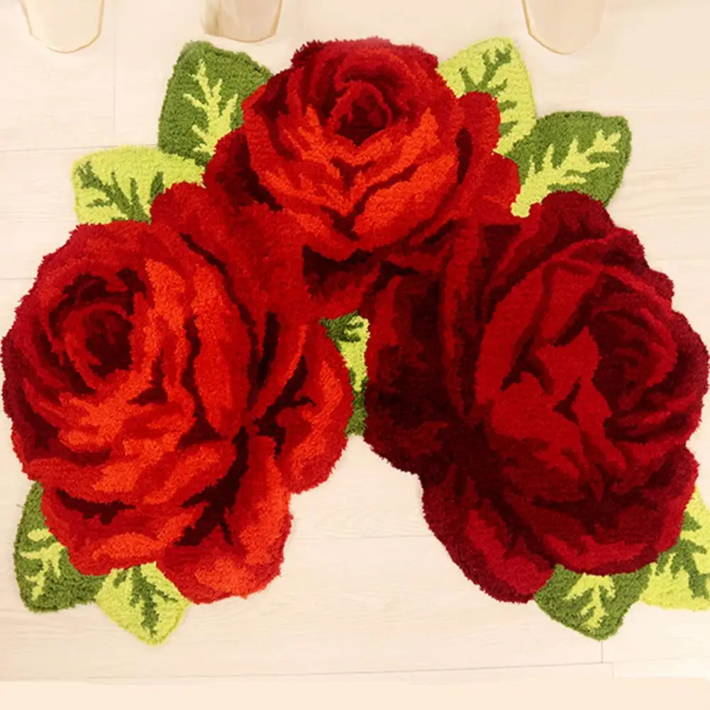 Fashion Floor Rug Polyester Area Rug Non-slip Bathroom Kitchen Beautiful Rose Rug Home Decor Protective
Fashion Floor Rug Polyester Area Rug Non-slip Bathroom Kitchen Beautiful Rose Rug Home Decor Protective