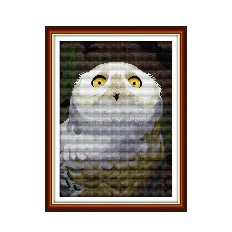 

Joy Sunday Cute Animal Bird Printed Cross Stitch Kit Pattern 11CT 14CT Count Canvas Fabric Embroidery Set Needlework Sewing Kits