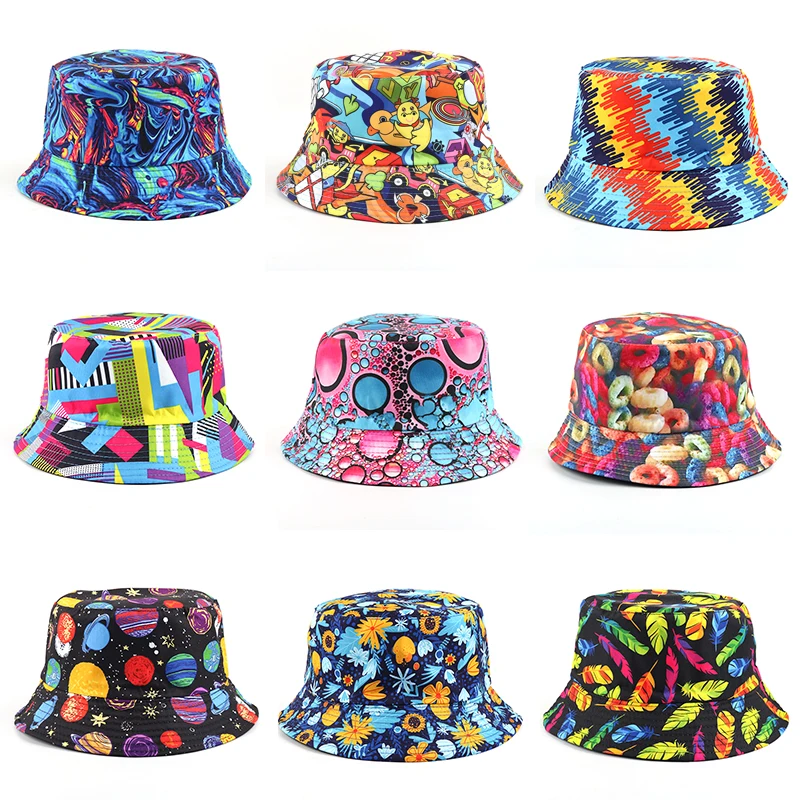 Summer New Printed Bucket Hat Women Double-sided Short-brimmed Japanese Fisherman Hats Outdoor Shade Harajuku Men's Caps
Summer New Printed Bucket Hat Women Double-sided Short-brimmed Japanese Fisherman Hats Outdoor Shade Harajuku Men's Caps