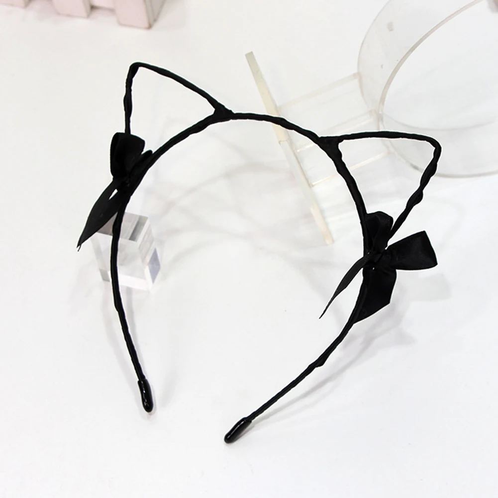 For Women Black Cat Ears Metal Head Bezel Fashion Bow Lady Girl Hairband Sexy Self Headband Baby Birthday Party Hair Accessories
For Women Black Cat Ears Metal Head Bezel Fashion Bow Lady Girl Hairband Sexy Self Headband Baby Birthday Party Hair Accessories