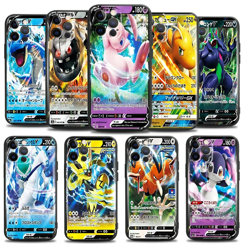 Anime Pokemon Cards For Apple iPhone 13 12 11 Pro Mini X XR XS Max SE 6 6S 7 8 Plus Phone Case Black TPU Silicone Cover Funda
Anime Pokemon Cards For Apple iPhone 13 12 11 Pro Mini X XR XS Max SE 6 6S 7 8 Plus Phone Case Black TPU Silicone Cover Funda