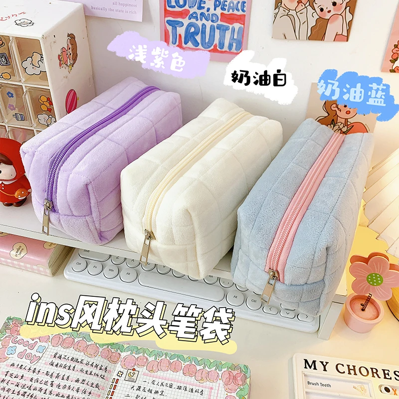Cute Pencil Case Pillow Pencil Bag Makeup Bag Large Capacity Cases Student Back To School Supplies Korean Stationery Storage Bag
Cute Pencil Case Pillow Pencil Bag Makeup Bag Large Capacity Cases Student Back To School Supplies Korean Stationery Storage Bag