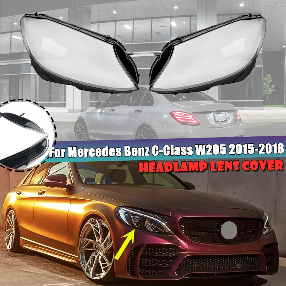 For Mercedes Benz W205 C180 C200 C260L C280 C300 2015-2018 Car Transparent Lampshade Lamp Shell Front Headlight Lens Cover
For Mercedes Benz W205 C180 C200 C260L C280 C300 2015-2018 Car Transparent Lampshade Lamp Shell Front Headlight Lens Cover
