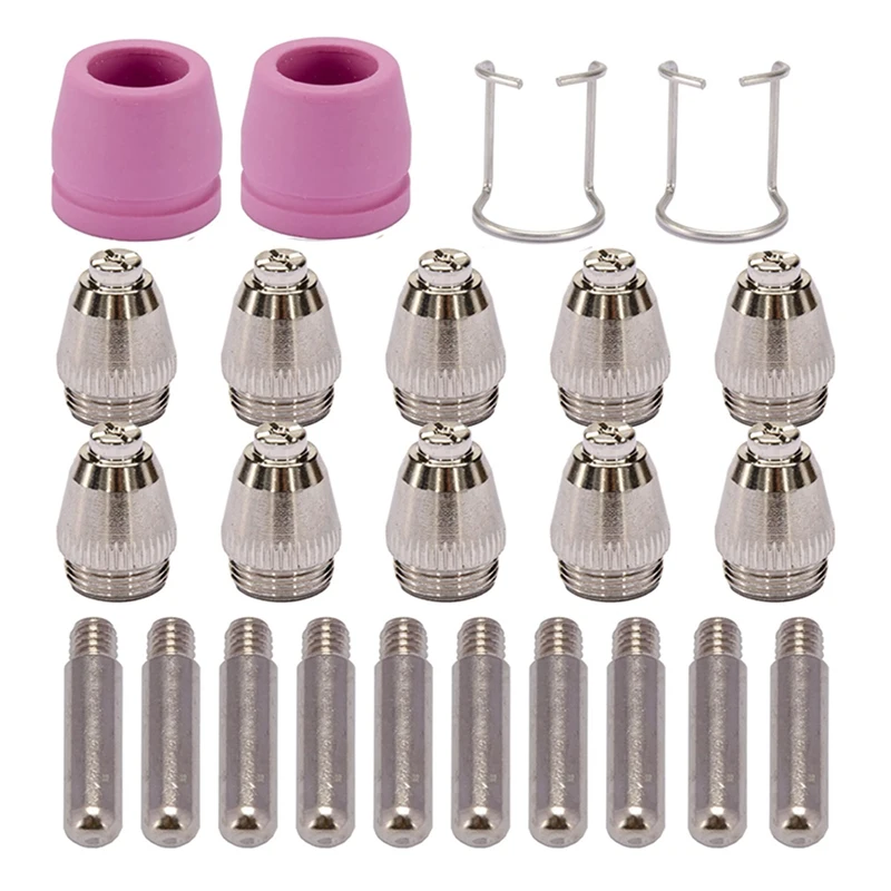 24 PCS Plasma Cutter Cutting Torch Tip Nozzles Consumables Kit SG-55 AG-60 WSD-60
24 PCS Plasma Cutter Cutting Torch Tip Nozzles Consumables Kit SG-55 AG-60 WSD-60