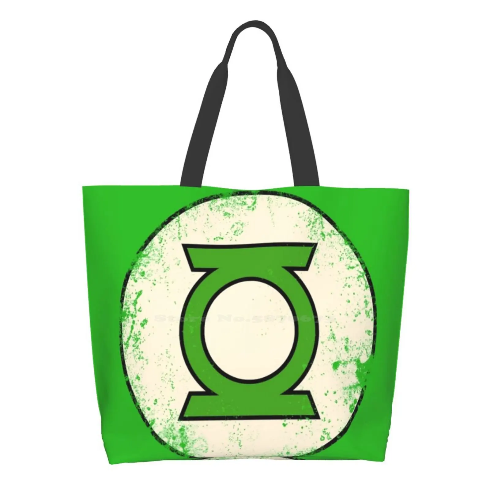 

Green Vintage Flashlight Reusable Household Tote Bags Storage Bags Sheldon Serie Super Hero Superheros Cinema Comic Tv T V Geek