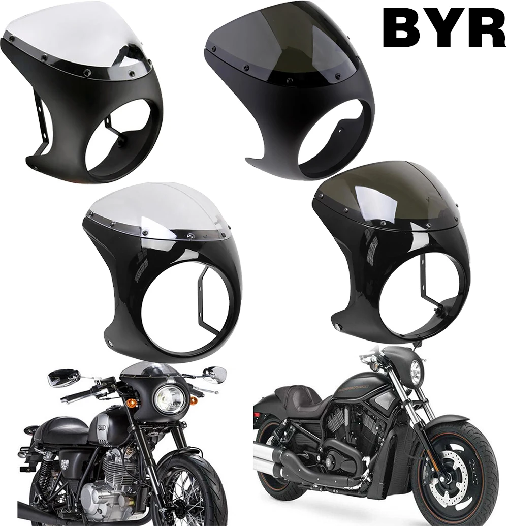 

Motorcycle Universal Cafe Racer 7inch Headlight Handlebar Fairing Windshield Kits For Harley Sportster Bobber Touring Honda
