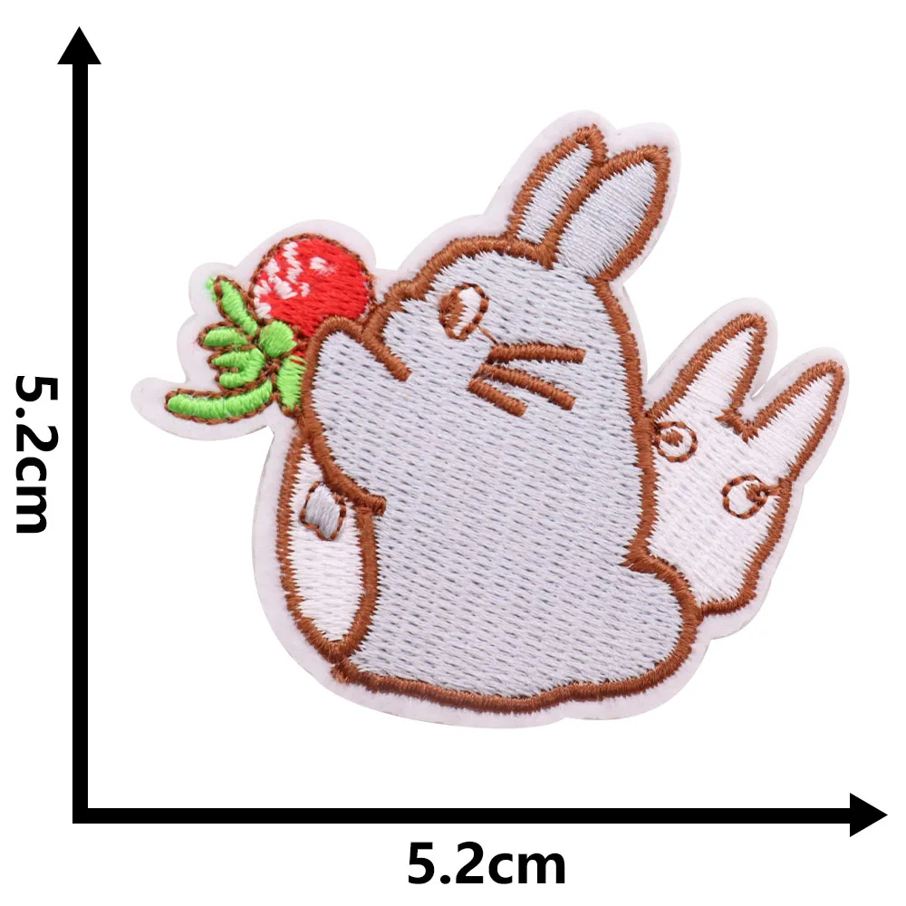 

10Pcs Totoro Harajuku Patches cartoon stickers Clothing bags Badges Parches Bordados Iron on Embroidered DIY clothes Applique