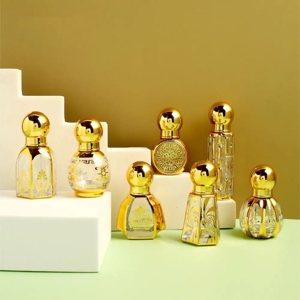 10/15ml Luxury Style Golden Refillable Perfume Bottles Arabic Crystal Roll-on Essential Oil Travel Bottle Cosmetics Container
10/15ml Luxury Style Golden Refillable Perfume Bottles Arabic Crystal Roll-on Essential Oil Travel Bottle Cosmetics Container