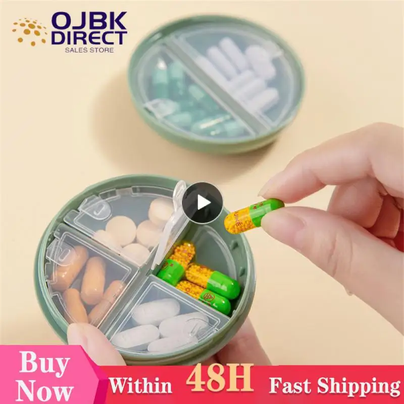 

Practical Compartment Pill Box Moisture Proof Mini Drug Sub-packaging Box Lightweight Portable Sealed Cartridge Medicine Box Pp