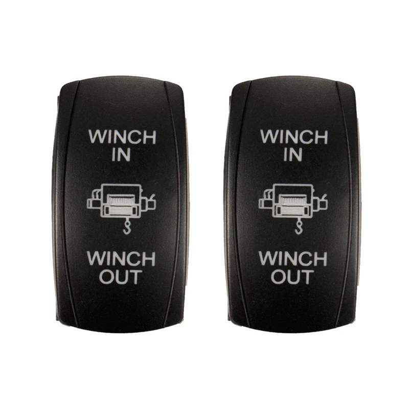 2X 7Pin Laser-Momentary Rocker Switch Winch In Winch Out 12V ON-OFF-ON LED Light Red 
2X 7Pin Laser-Momentary Rocker Switch Winch In Winch Out 12V ON-OFF-ON LED Light Red