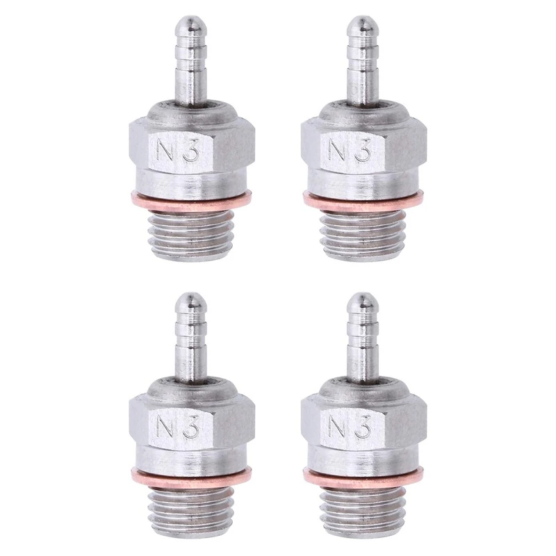 

4 Pcs Glow Plugs Hot Spark Vertex SH Engine Parts Accessories For Nitro Truck Replace OS RC Car HSP 70117, N3