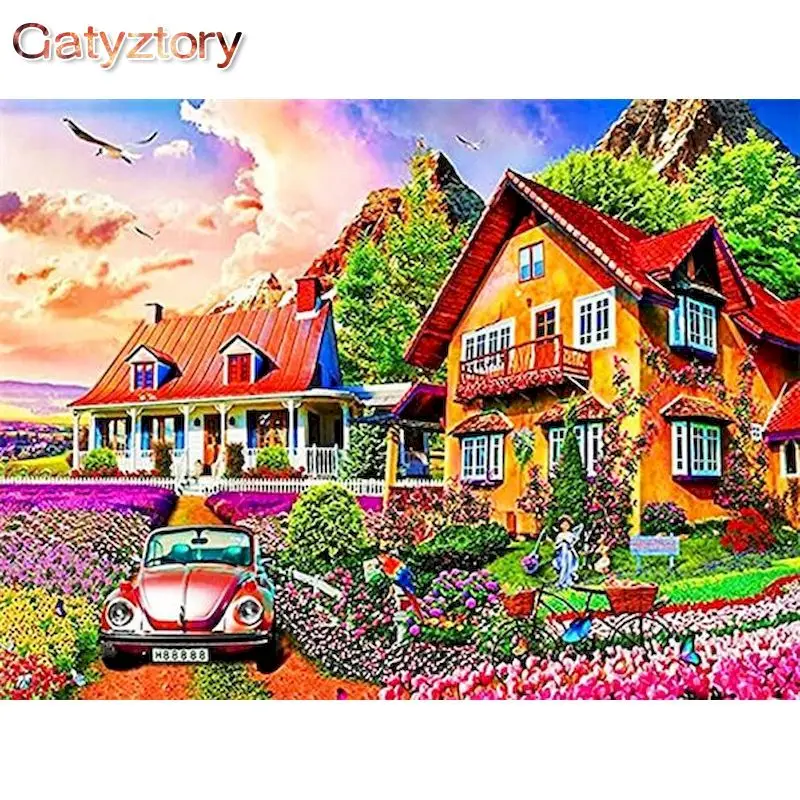 GATYZTORY Painting By Numbers Warm Home Landscape Oil Picture By Number HandPainted 60x75cm Frame Modern Home Decorations
GATYZTORY Painting By Numbers Warm Home Landscape Oil Picture By Number HandPainted 60x75cm Frame Modern Home Decorations