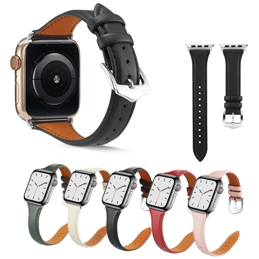 For Apple Watch Strap Genuine Leather Slim Strap 38mm 42mm Wrist Bracelet For 7 SE 6 5 4 3 2 40mm 44mm Metal Buckle Strap
For Apple Watch Strap Genuine Leather Slim Strap 38mm 42mm Wrist Bracelet For 7 SE 6 5 4 3 2 40mm 44mm Metal Buckle Strap