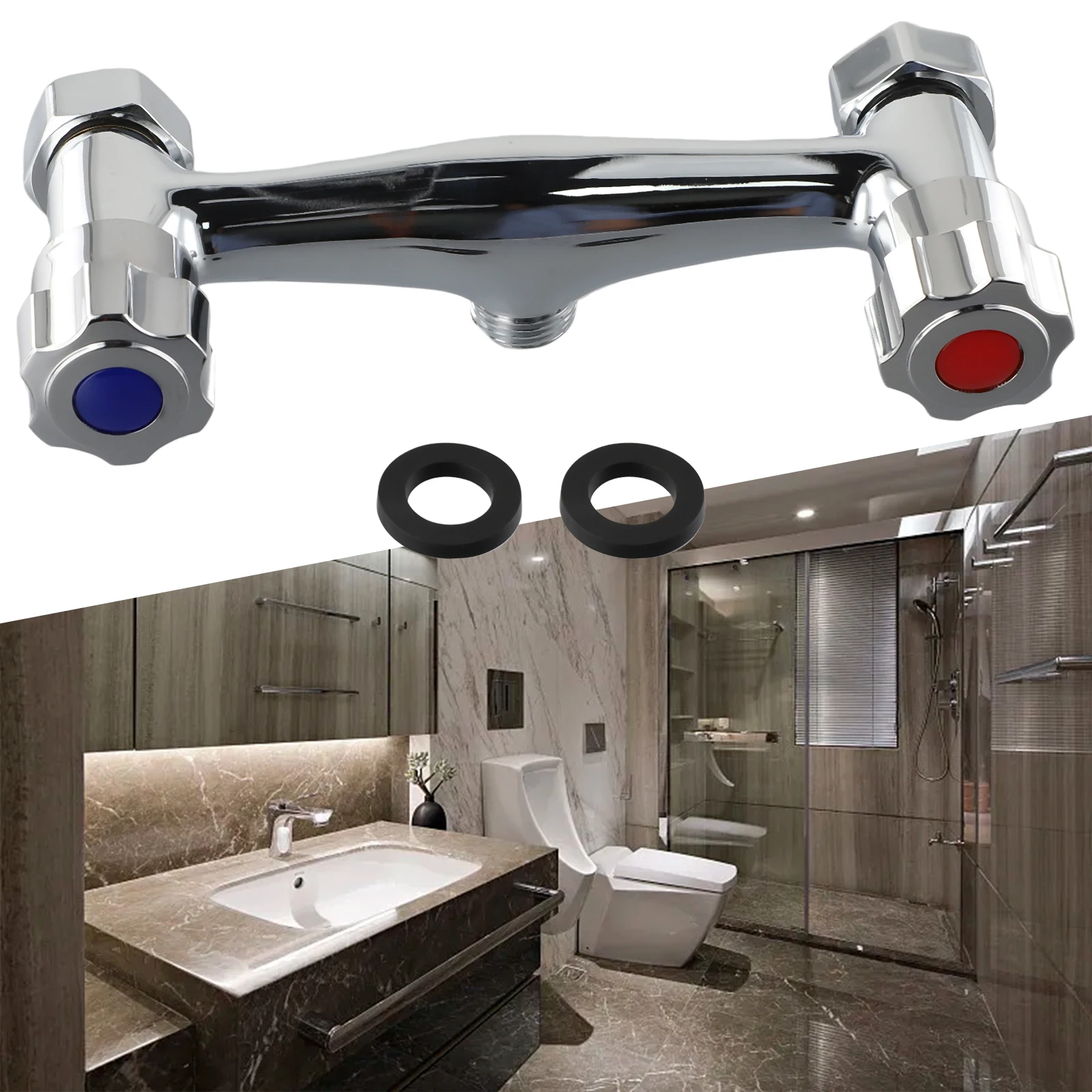 Shower Heads Mixer Valve Bathroom Accesories Copper Easy To Assemble Twin Outlet Anti-reflux Hot And Cool Water
Shower Heads Mixer Valve Bathroom Accesories Copper Easy To Assemble Twin Outlet Anti-reflux Hot And Cool Water