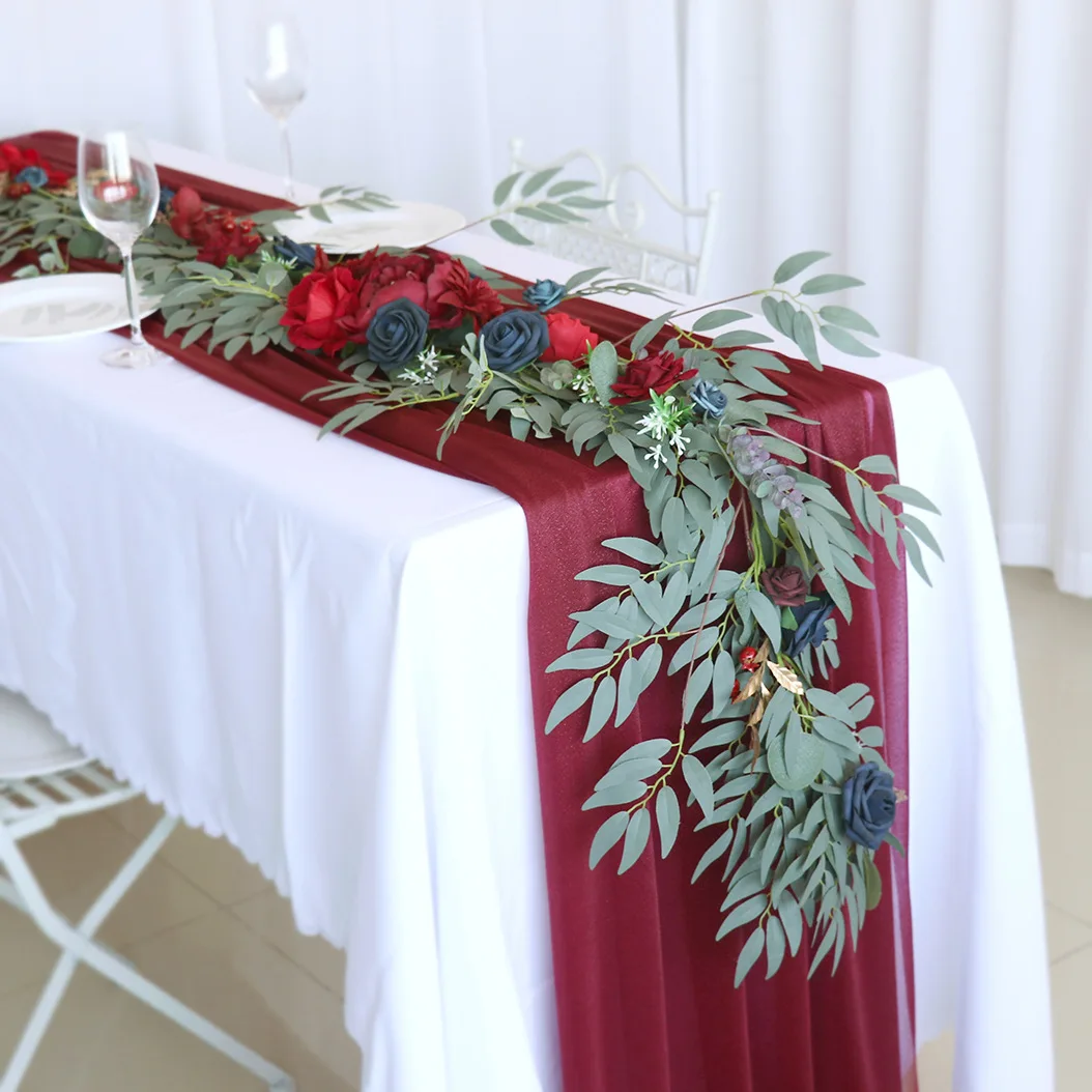 European-style wedding long table flower birthday banquet hotel table decoration wedding simulation flower vine arch flower
European-style wedding long table flower birthday banquet hotel table decoration wedding simulation flower vine arch flower