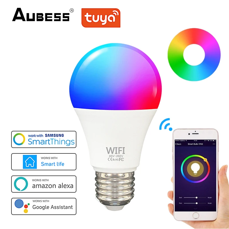 Умная светодиодсветильник лампочка Aubess с поддержкой Wi-Fi, E27, Tuya, умная лампочка E27, 220 В, светодиодная лампочка RGBCW светильник почка 9 Вт с подде...
Умная светодиодсветильник лампочка Aubess с поддержкой Wi-Fi, E27, Tuya, умная лампочка E27, 220 В, светодиодная лампочка RGBCW светильник почка 9 Вт с подде...