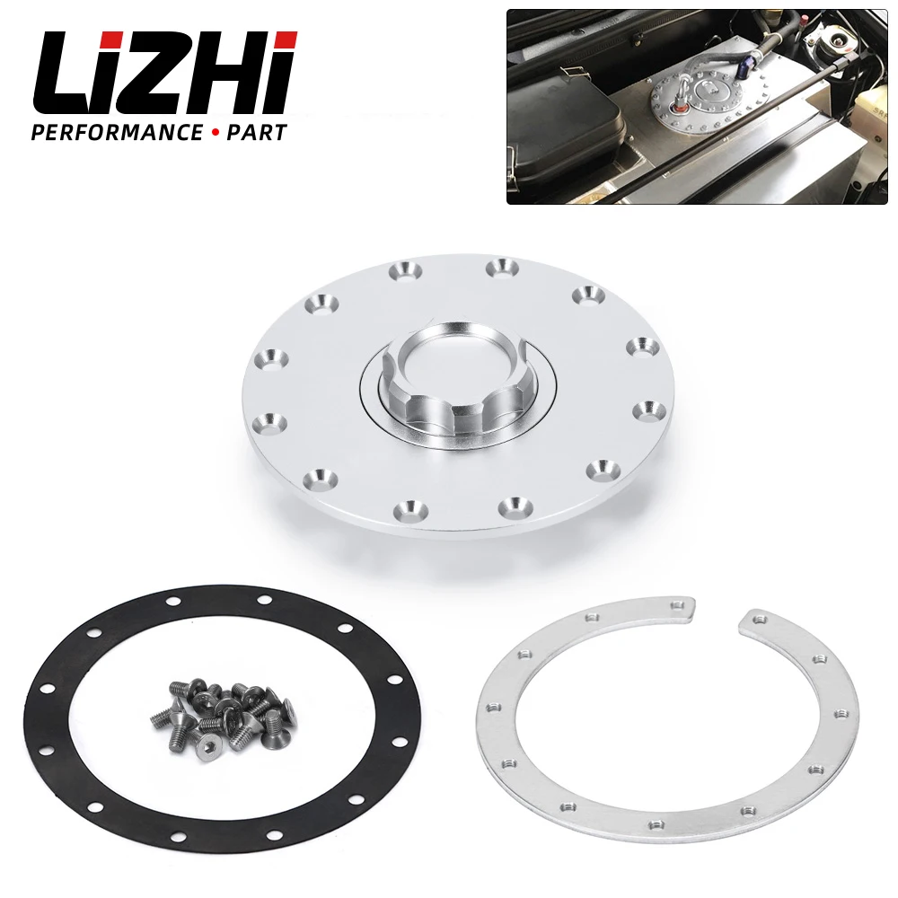 LIZHI - Universal Billet Aluminum 12 Bolt Fuel Cell Cap Flush Mount Oil Tank Cover for Fuel Surge Tank Car Accessories SLFCC-02
LIZHI - Universal Billet Aluminum 12 Bolt Fuel Cell Cap Flush Mount Oil Tank Cover for Fuel Surge Tank Car Accessories SLFCC-02