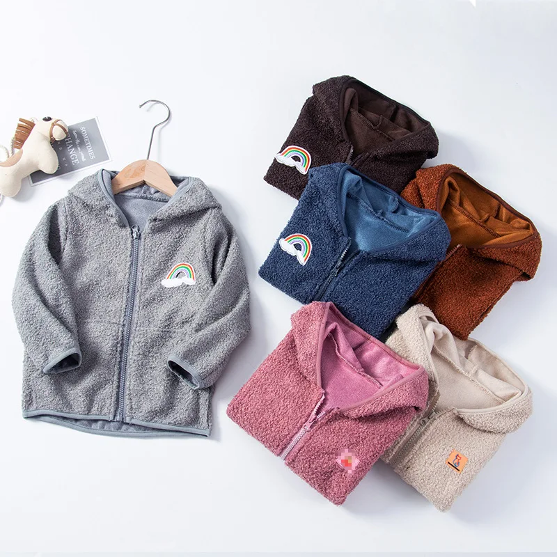 Girls' floral knitted sweater in autumn and winter Baby children's padded lambswool coat jacket Toddler pullover girls and boys 
Girls' floral knitted sweater in autumn and winter Baby children's padded lambswool coat jacket Toddler pullover girls and boys