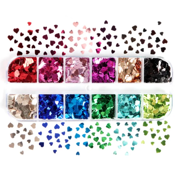New 12 grid long strip box mixed with red Valentine's Day nail accessories butterfly plum blossom sequins Nail Art Decoration
New 12 grid long strip box mixed with red Valentine's Day nail accessories butterfly plum blossom sequins Nail Art Decoration
