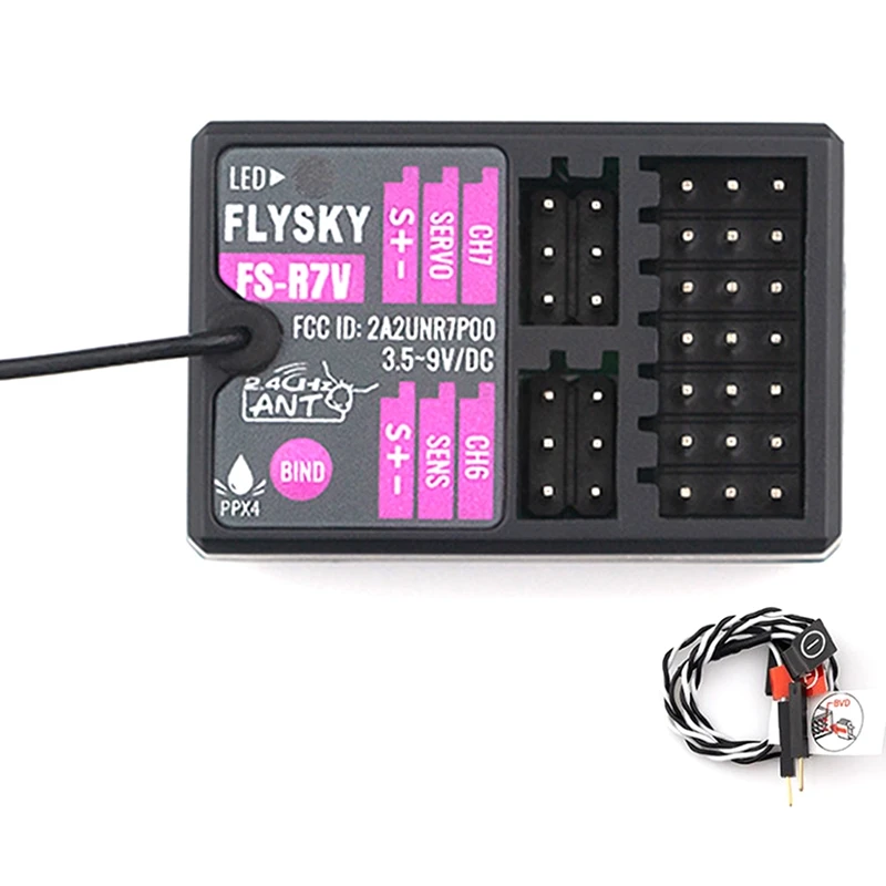 Flysky Fs-R7V Remote Control Receiver 7-Channel Two-Way Built-In Gyroscope Is Applicable To G7P Remote Control
Flysky Fs-R7V Remote Control Receiver 7-Channel Two-Way Built-In Gyroscope Is Applicable To G7P Remote Control