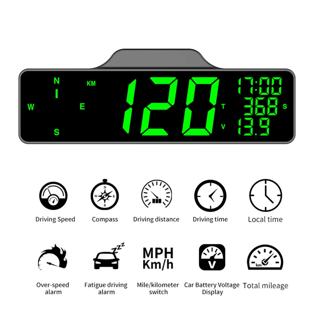Car Head Up Display HUD Compass GPS Digital Speedometer Overspeed Alarm MPH Km/h Switch Odometer Car Electronics Accessories
Car Head Up Display HUD Compass GPS Digital Speedometer Overspeed Alarm MPH Km/h Switch Odometer Car Electronics Accessories