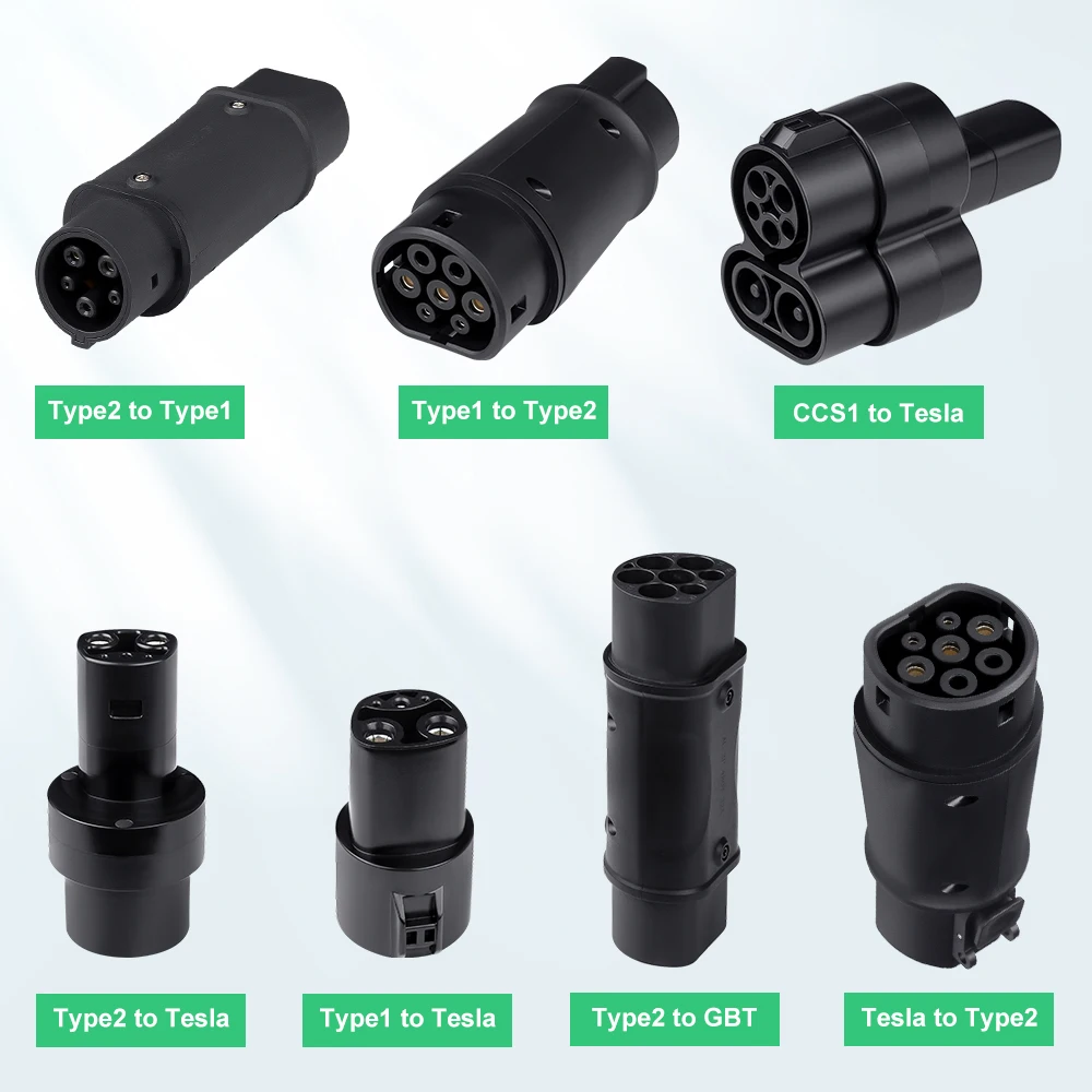 Electric Vehicle Charging Connector Type2 to Type1 J1772 EV Adapter Type1 to Type2 EVSE Charger Type1 to Tesla Car Accessories
Electric Vehicle Charging Connector Type2 to Type1 J1772 EV Adapter Type1 to Type2 EVSE Charger Type1 to Tesla Car Accessories