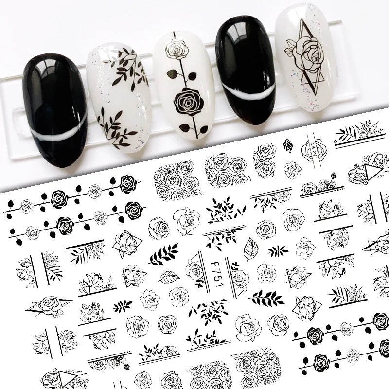 1PCS Black White Leaves Flower 3D Nail Sticker Geometric Alphabet Butterfly Adhesive Transfer Sliders Manicure Wraps Nail Supp
1PCS Black White Leaves Flower 3D Nail Sticker Geometric Alphabet Butterfly Adhesive Transfer Sliders Manicure Wraps Nail Supp