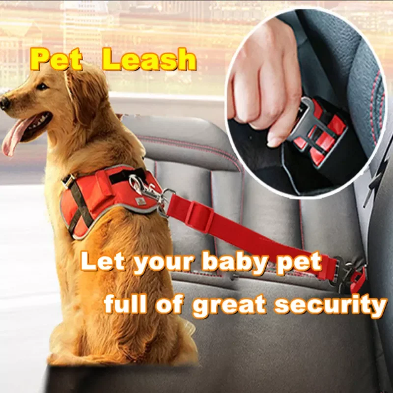 Dog Cat Car Safety Belt Adjustable Leash Vehicle Seat Belt Magic Clip Pet Supplies Harness Safe Lever Traction Collar
Dog Cat Car Safety Belt Adjustable Leash Vehicle Seat Belt Magic Clip Pet Supplies Harness Safe Lever Traction Collar