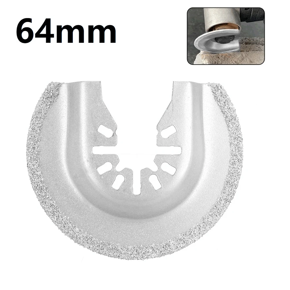64mm Half Circle Diamond Quick Release Oscillating Saw Blade DIY Multi Tools Cutting Disc Tile Ceramics Cutting Saw Blade
64mm Half Circle Diamond Quick Release Oscillating Saw Blade DIY Multi Tools Cutting Disc Tile Ceramics Cutting Saw Blade