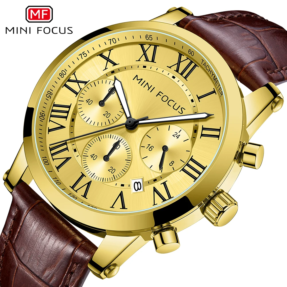 MINI FOCUS Quartz Watch for Men 2023 Multifunction 3 Sub Dials Man Clock Waterproof Luminous Military Leather Strap montre homme
MINI FOCUS Quartz Watch for Men 2023 Multifunction 3 Sub Dials Man Clock Waterproof Luminous Military Leather Strap montre homme