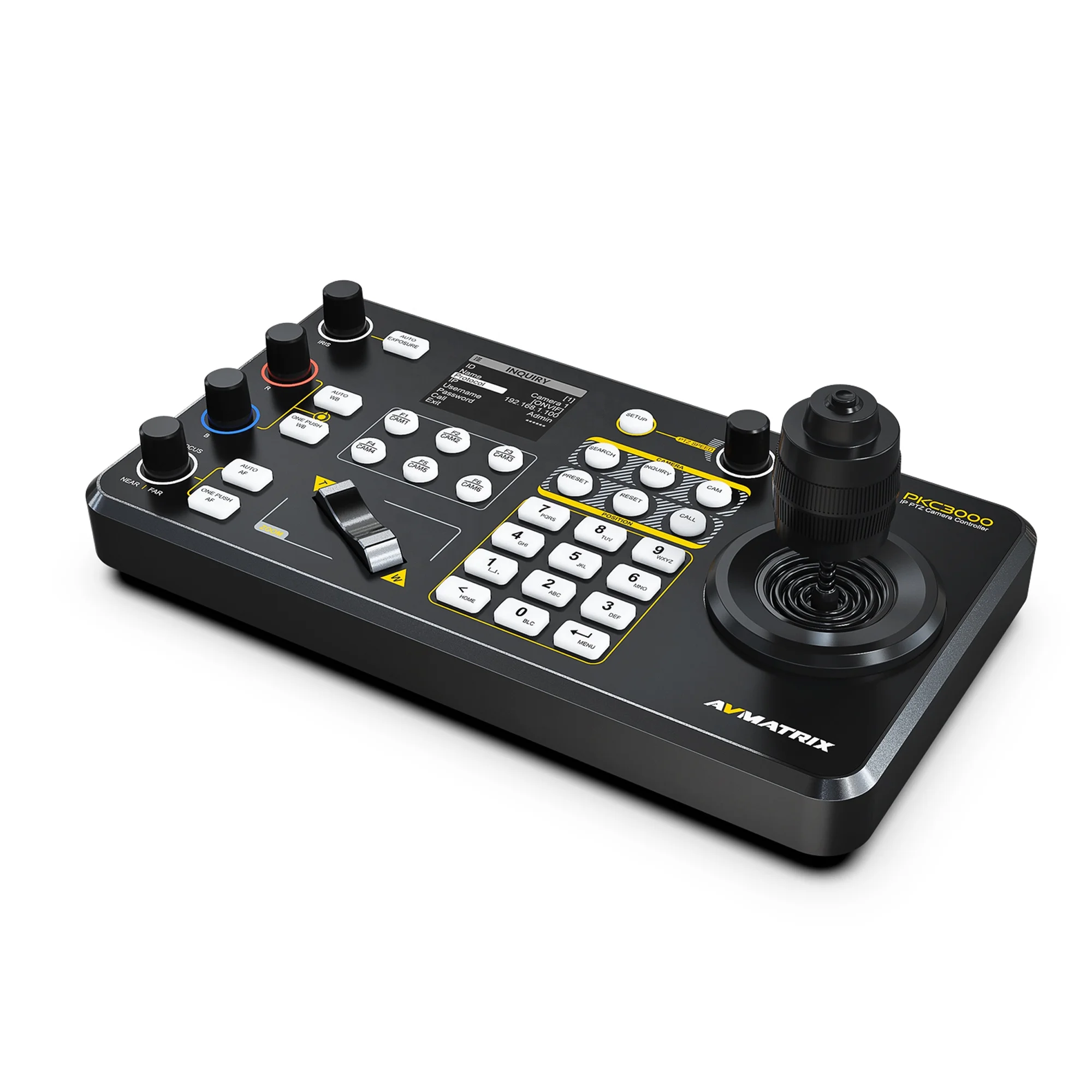 Avmatrix RS232 RS485 IP PTZ Dome Camera Keyboard 4D Joystick Controller for Live Events Broadcasting PKC3000
Avmatrix RS232 RS485 IP PTZ Dome Camera Keyboard 4D Joystick Controller for Live Events Broadcasting PKC3000