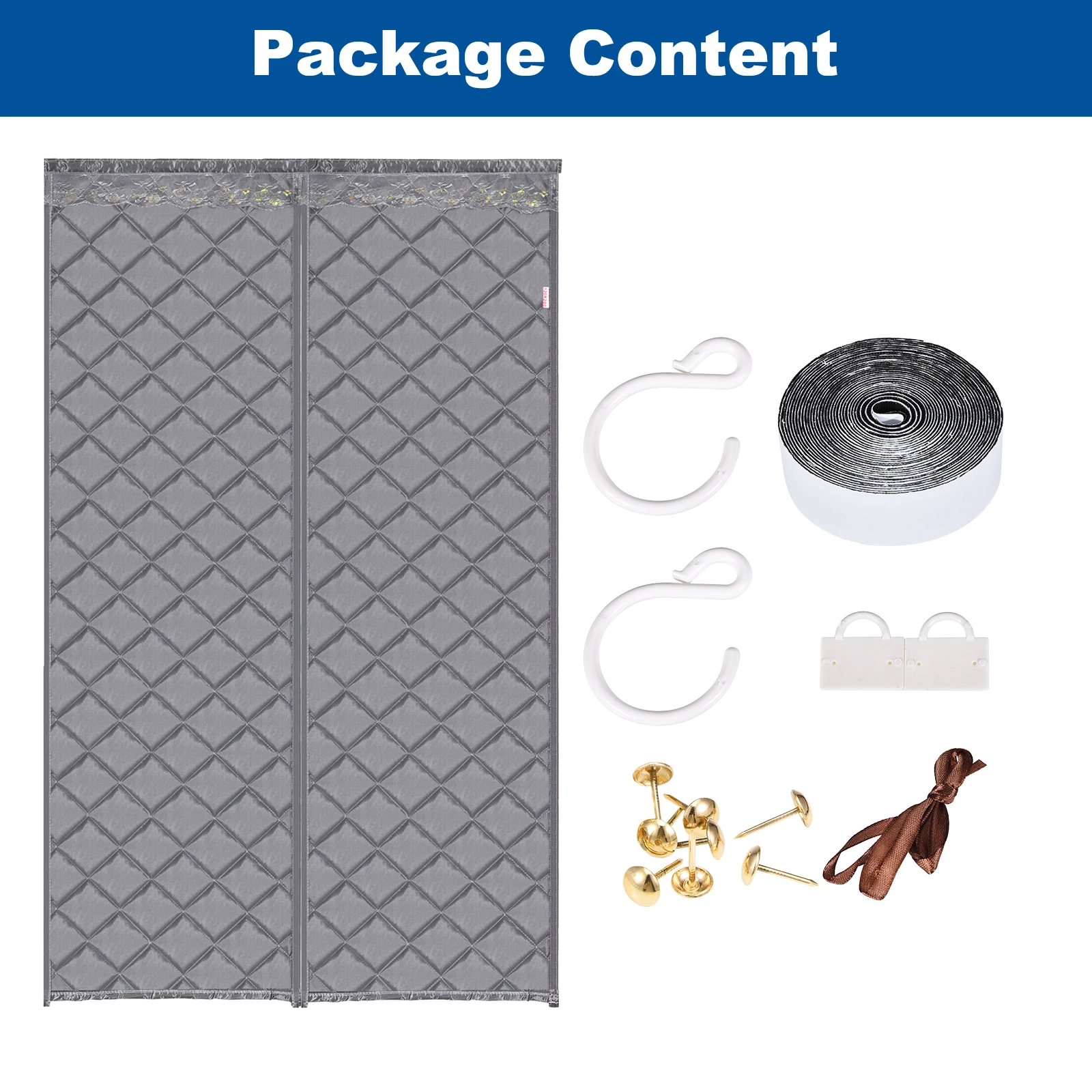 UXCELL Термоизолирующая магнитная дверная занавеска из Оксфорда 
UXCELL Термоизолирующая магнитная дверная занавеска из Оксфорда