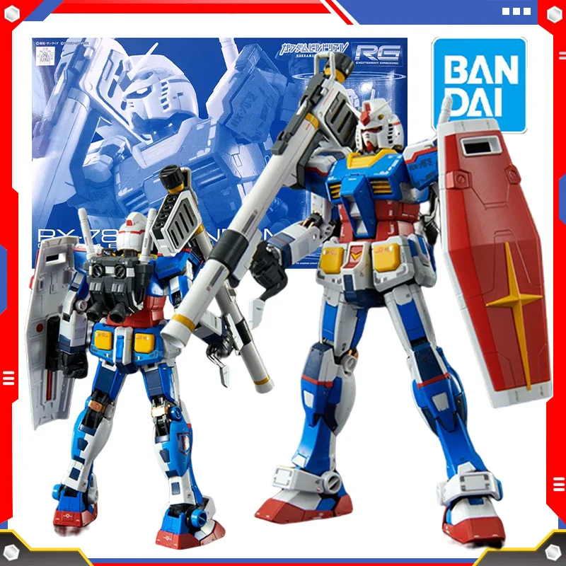 

Bandai Original RG 1/144 RX-78-2 Gundam TEAM BRIGHT CUSTOM PB Limited Anime Action Figure Assembly Model Kit Toy Gift for Kids