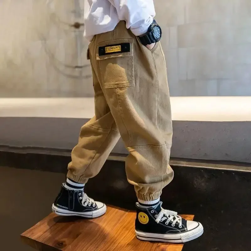 Autumn Kids Boys Solid Cargo Pants 3+y Young Child Clothes Girl Casual Ankle Length Sweatpant Spring Thin Elastic Waist Trousers
Autumn Kids Boys Solid Cargo Pants 3+y Young Child Clothes Girl Casual Ankle Length Sweatpant Spring Thin Elastic Waist Trousers