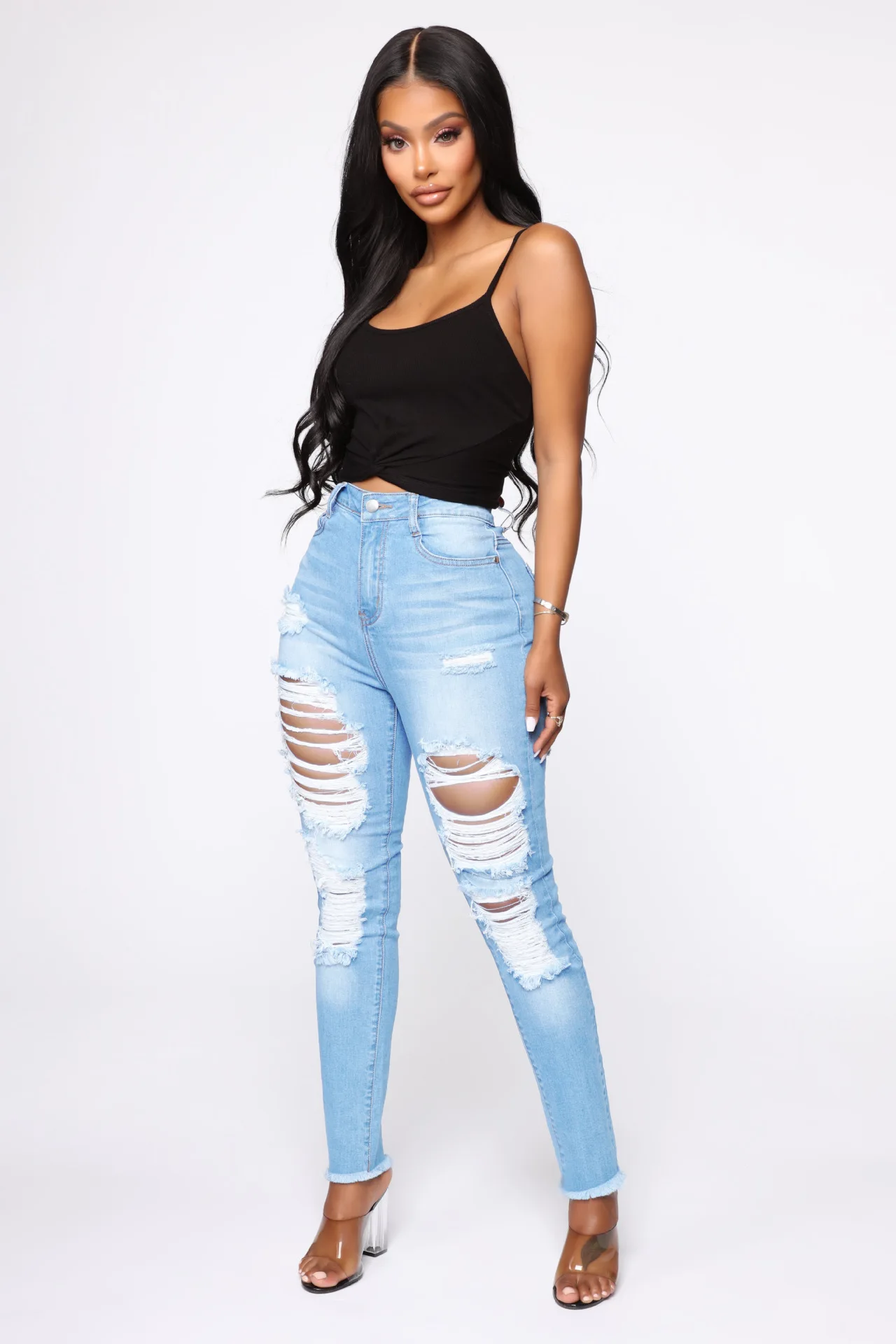 Ripped Skinny Jeans Women's High Waisted Ripped Jeans Butt Lift Distressed Stretch Juniors Skinny Leg Jeans
Ripped Skinny Jeans Women's High Waisted Ripped Jeans Butt Lift Distressed Stretch Juniors Skinny Leg Jeans
