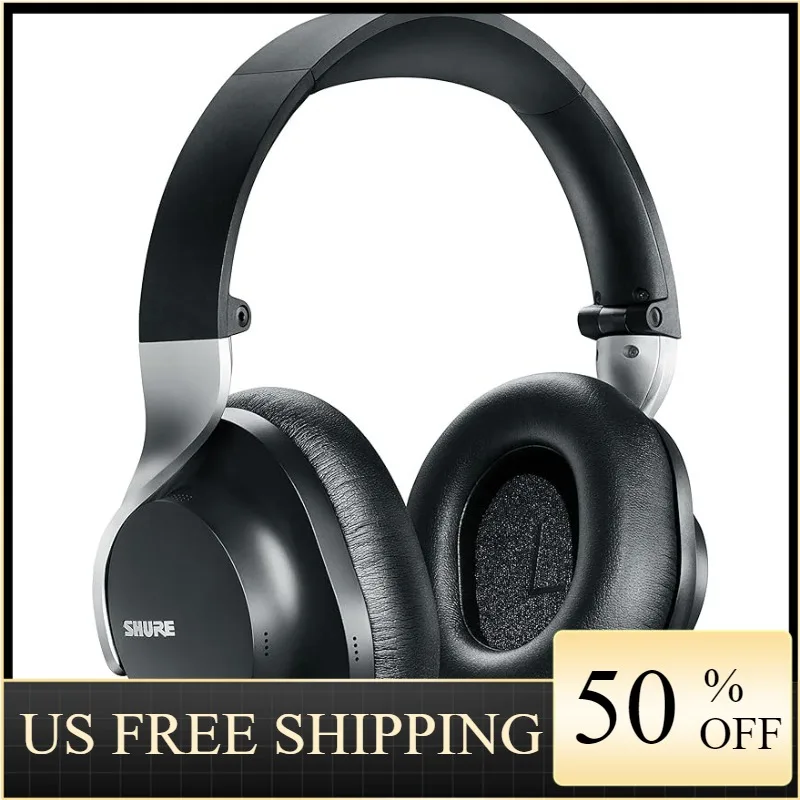 

Shure AONIC 40 Over Ear Wireless Bluetooth Noise Cancelling Headphones with Microphone, Studio-Quality Sound