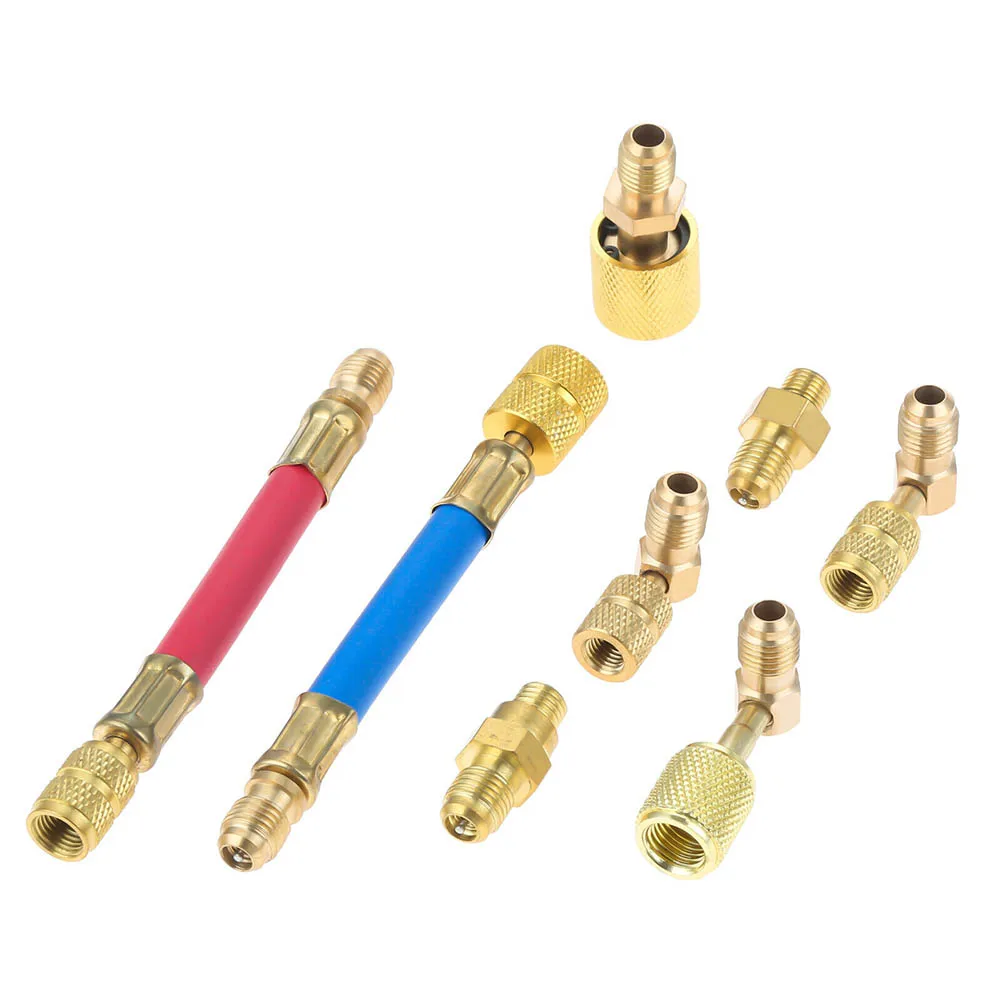 R134A R12 Converting Adapter 90 Deg Adapter 1/4\" SAE Brass Alloy For Car A/C Repair Red Hose Adapter 1/4\" SAE
R134A R12 Converting Adapter 90 Deg Adapter 1/4\" SAE Brass Alloy For Car A/C Repair Red Hose Adapter 1/4\" SAE