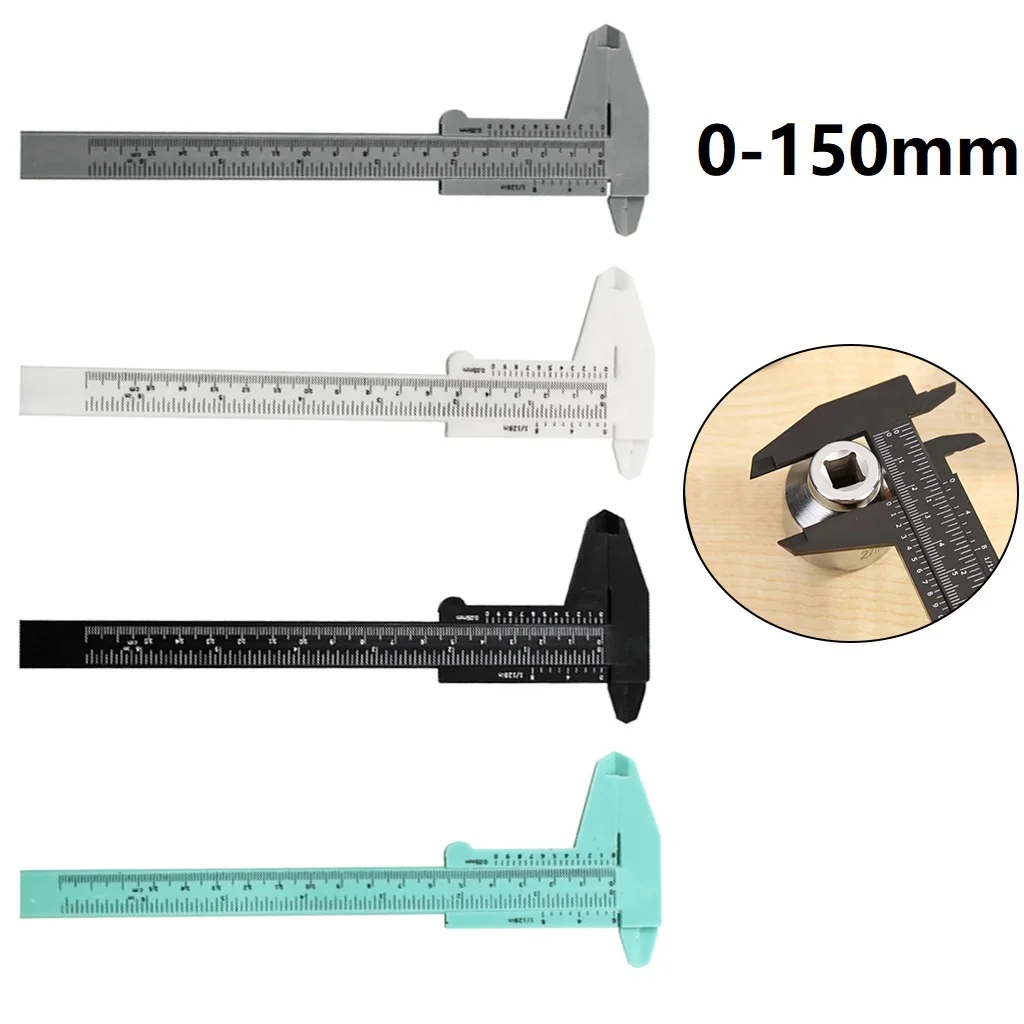 0-150mm Sliding Vernier Caliper Plastic Gauge Double-side Scale Ruler For Jewelry Measuring Testing Supplies Manual Tools
0-150mm Sliding Vernier Caliper Plastic Gauge Double-side Scale Ruler For Jewelry Measuring Testing Supplies Manual Tools